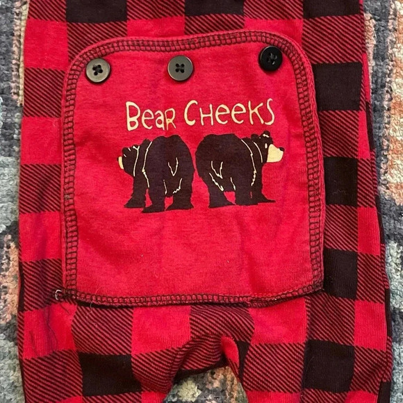 Flap Jack Infant / Baby ‘Bear Cheeks’ One Piece Romper Size 6 Months - Picture 4 of 6